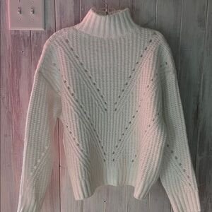a.n.a Elegant White Turtleneck Sweater - like new!